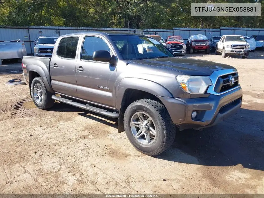 5TFJU4GN5EX058881 2014 Toyota Tacoma Prerunner V6