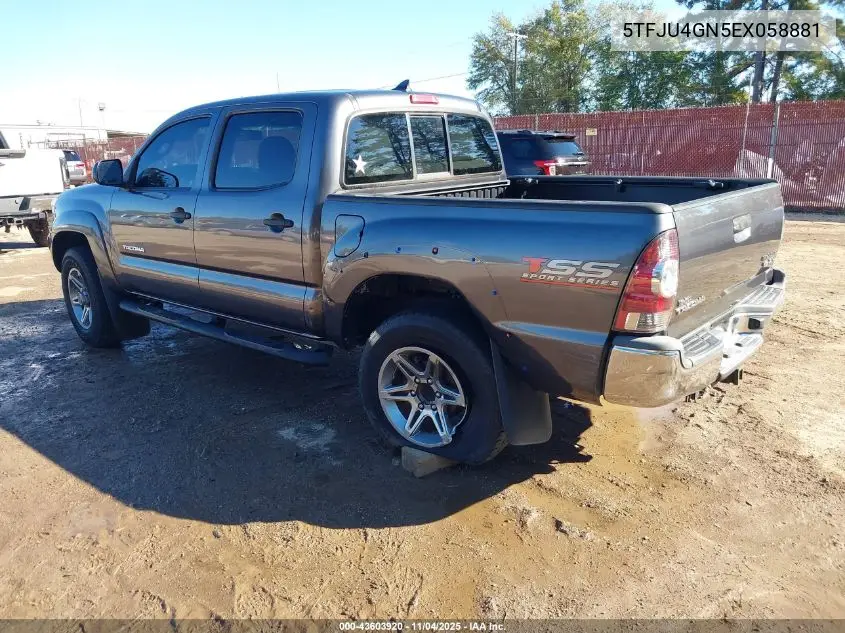5TFJU4GN5EX058881 2014 Toyota Tacoma Prerunner V6