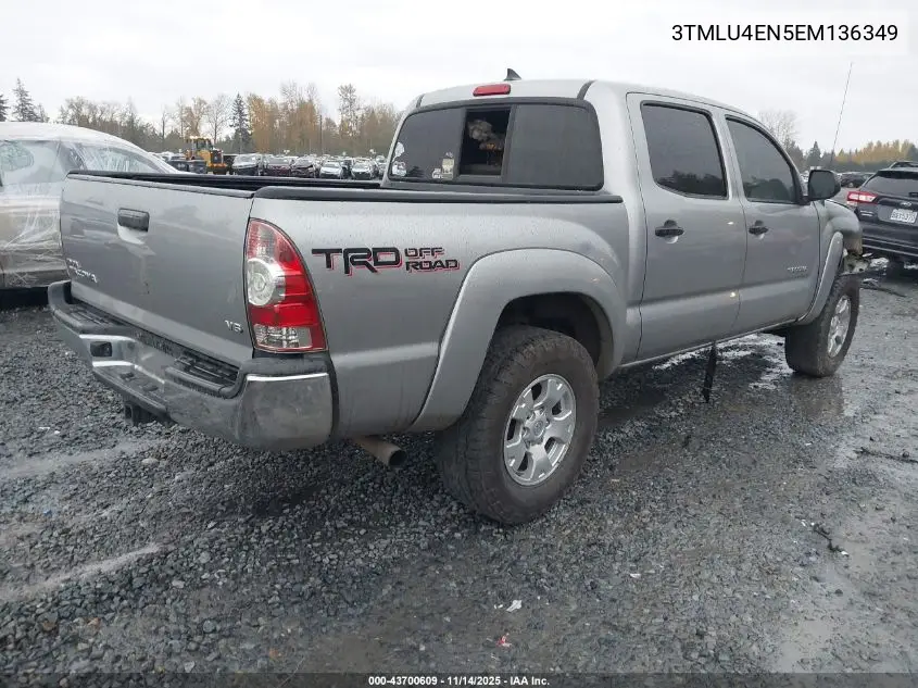3TMLU4EN5EM136349 2014 Toyota Tacoma Base V6