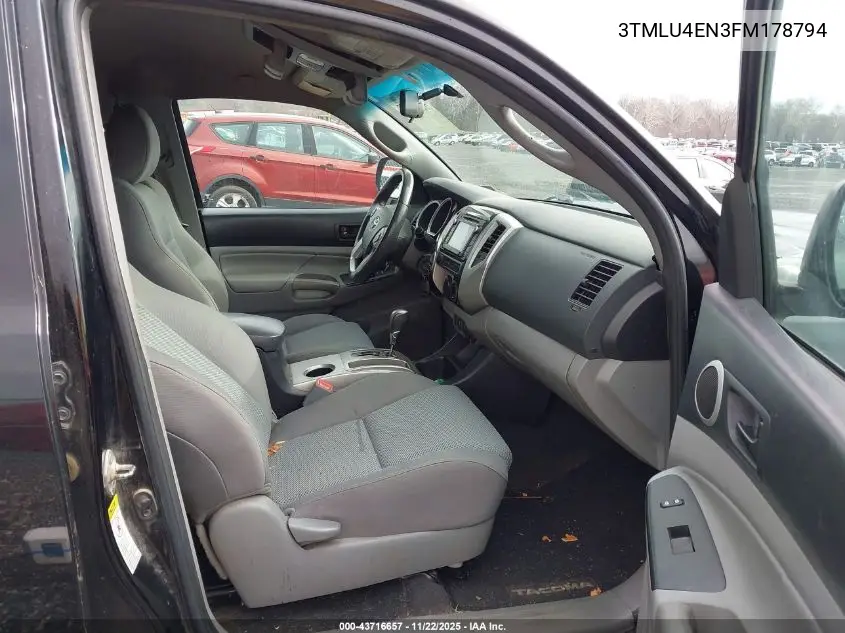 3TMLU4EN3FM178794 2015 Toyota Tacoma Base V6