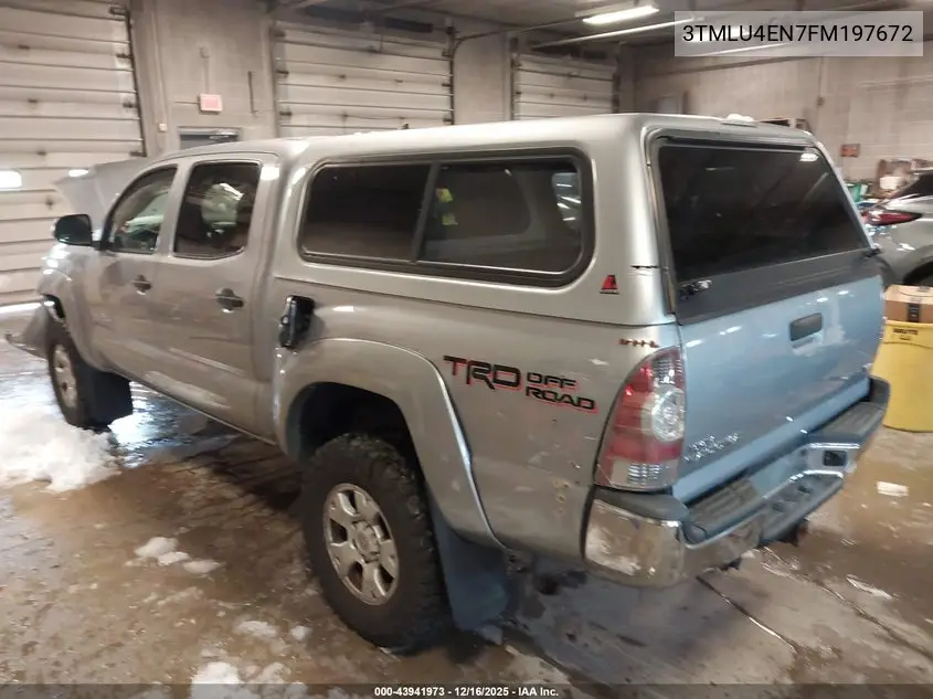 3TMLU4EN7FM197672 2015 Toyota Tacoma Base V6