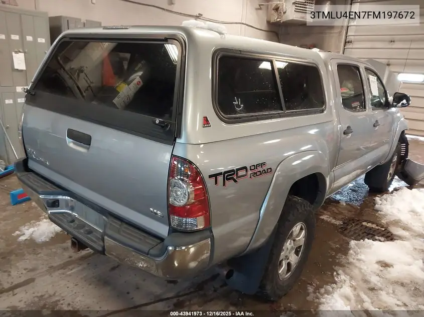 3TMLU4EN7FM197672 2015 Toyota Tacoma Base V6