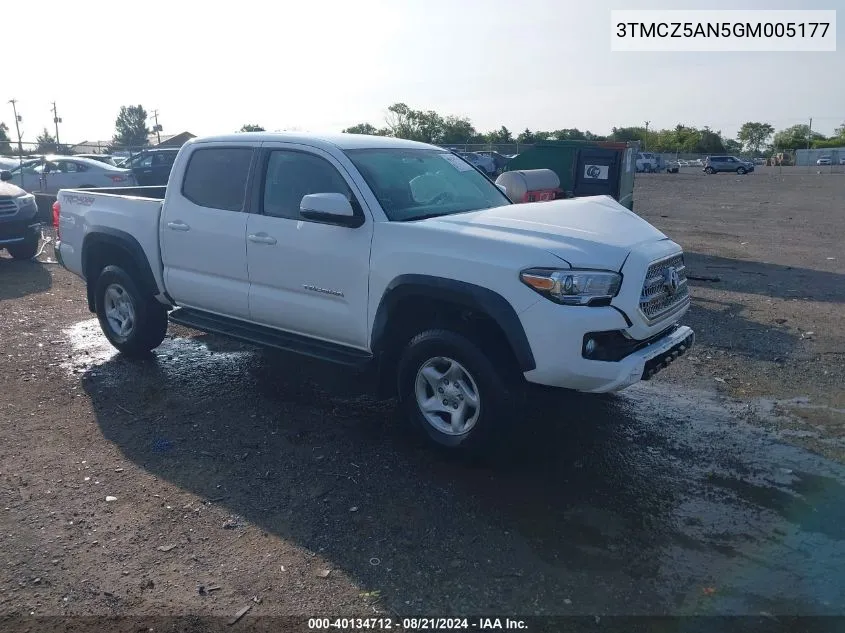 2016 Toyota Tacoma Trd Off Road VIN: 3TMCZ5AN5GM005177 Lot: 40134712