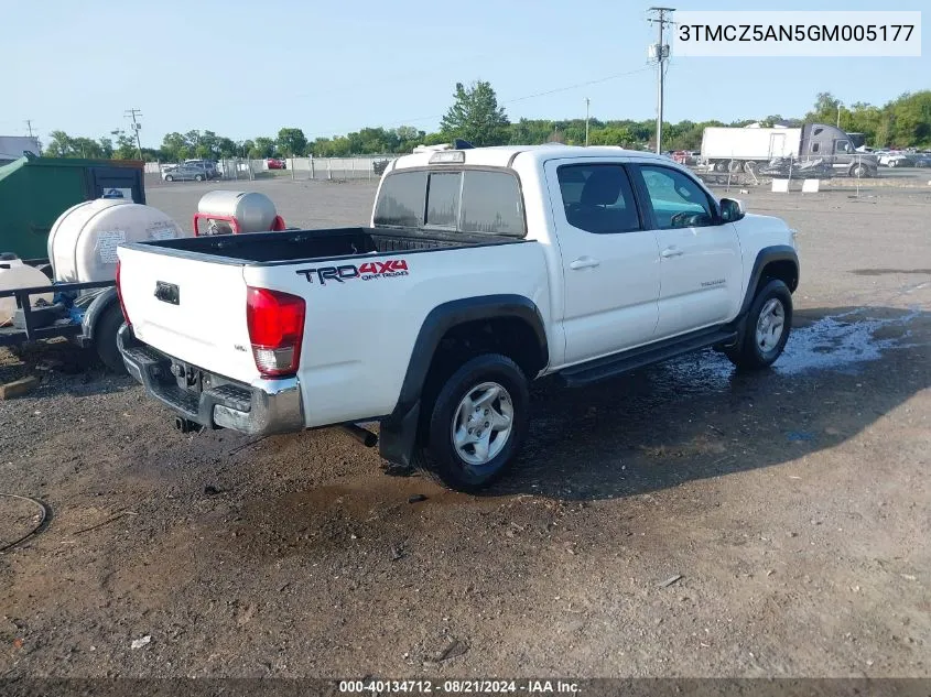 2016 Toyota Tacoma Trd Off Road VIN: 3TMCZ5AN5GM005177 Lot: 40134712