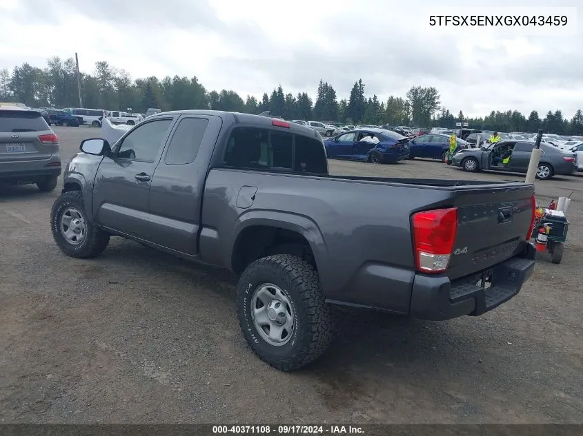 5TFSX5ENXGX043459 2016 Toyota Tacoma Sr