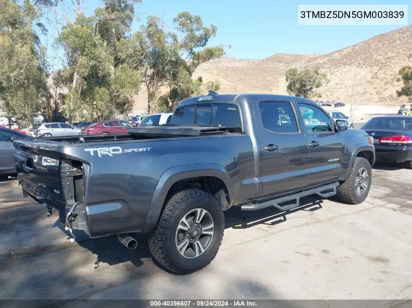 3TMBZ5DN5GM003839 2016 Toyota Tacoma Trd Sport