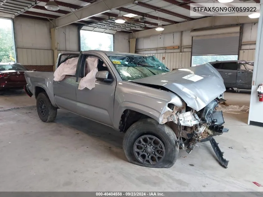 5TFAX5GN9GX059922 2016 Toyota Tacoma Double Cab/Sr/Sr5