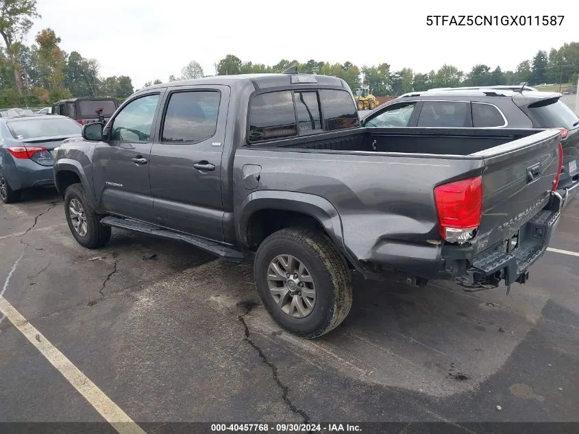 5TFAZ5CN1GX011587 2016 Toyota Tacoma Sr5 V6