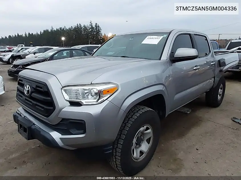 3TMCZ5AN5GM004336 2016 Toyota Tacoma Sr V6