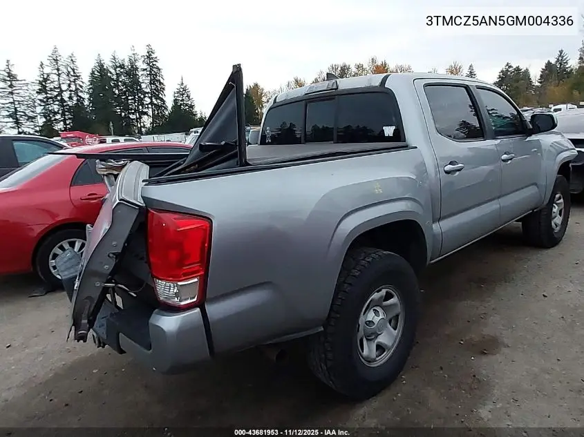 3TMCZ5AN5GM004336 2016 Toyota Tacoma Sr V6
