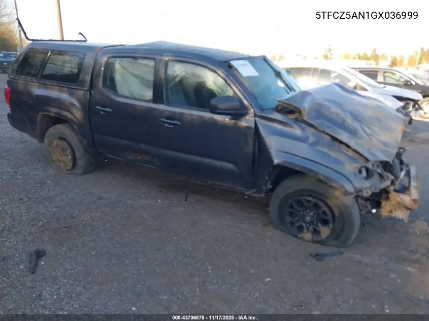 5TFCZ5AN1GX036999 2016 Toyota Tacoma Sr V6