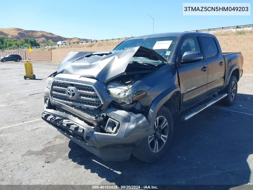 2017 Toyota Tacoma Trd Sport VIN: 3TMAZ5CN5HM049203 Lot: 40103439