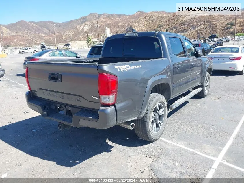 2017 Toyota Tacoma Trd Sport VIN: 3TMAZ5CN5HM049203 Lot: 40103439