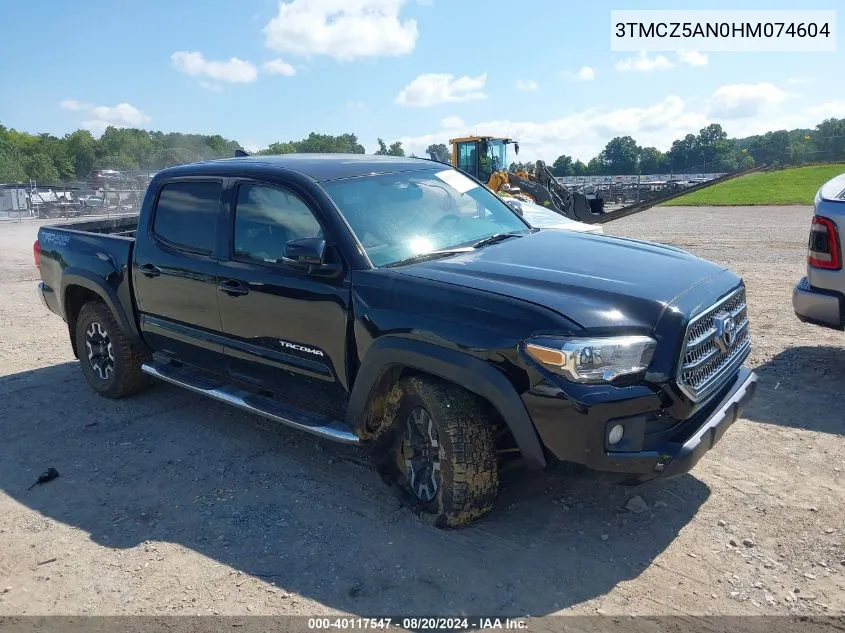 2017 Toyota Tacoma Trd Off Road VIN: 3TMCZ5AN0HM074604 Lot: 40117547