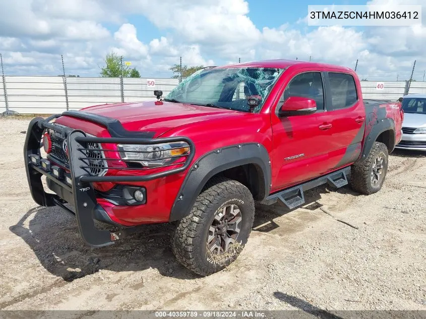 2017 Toyota Tacoma Dbl Cab/Sr5/Trd Sport/Or VIN: 3TMAZ5CN4HM036412 Lot: 40359789