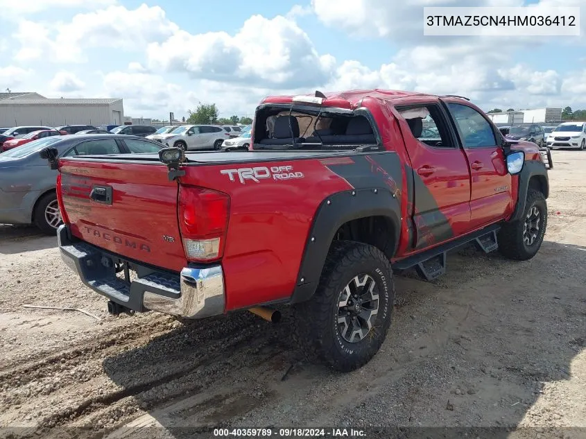 3TMAZ5CN4HM036412 2017 Toyota Tacoma Dbl Cab/Sr5/Trd Sport/Or