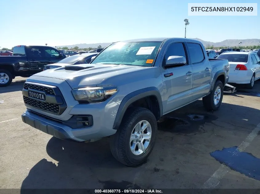 2017 Toyota Tacoma Trd Pro VIN: 5TFCZ5AN8HX102949 Lot: 40360775