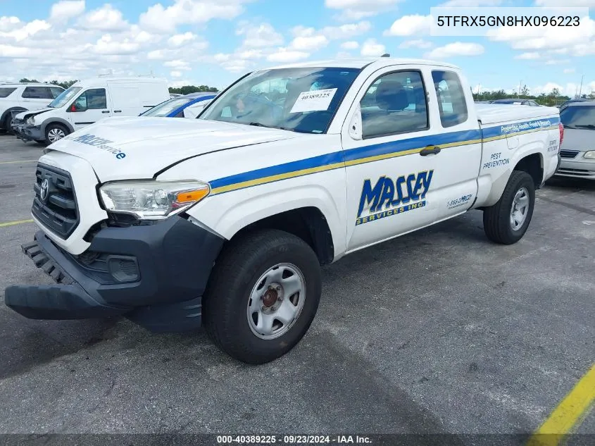 2017 Toyota Tacoma Sr VIN: 5TFRX5GN8HX096223 Lot: 40389225