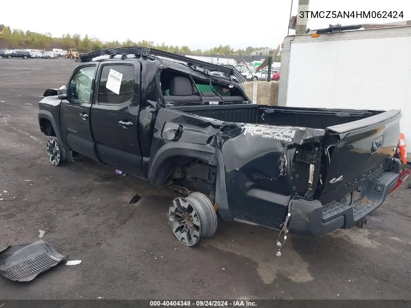 3TMCZ5AN4HM062424 2017 Toyota Tacoma Dbl Cab/Sr/Trdspt/Or/Pro