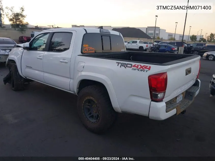 3TMCZ5AN2HM071400 2017 Toyota Tacoma Dbl Cab/Sr/Trdspt/Or/Pro