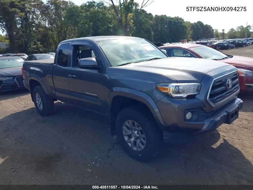 5TFSZ5AN0HX094275 2017 Toyota Tacoma Sr5 V6