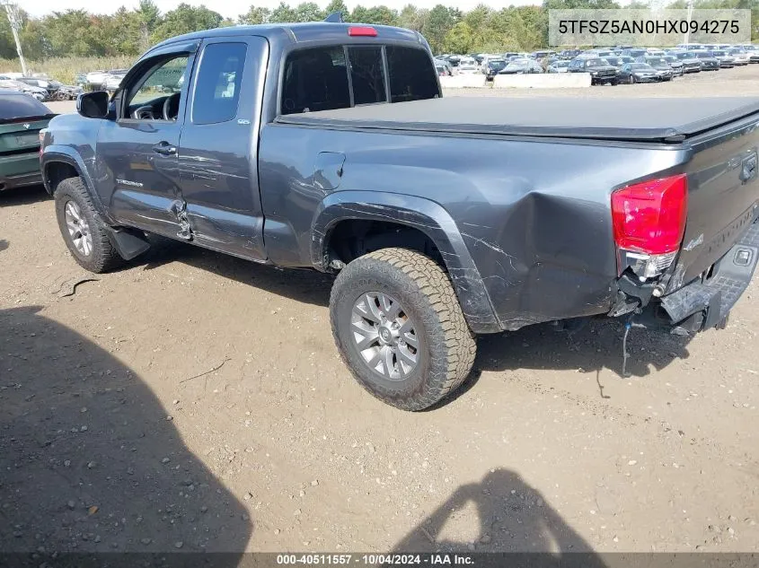 5TFSZ5AN0HX094275 2017 Toyota Tacoma Sr5 V6