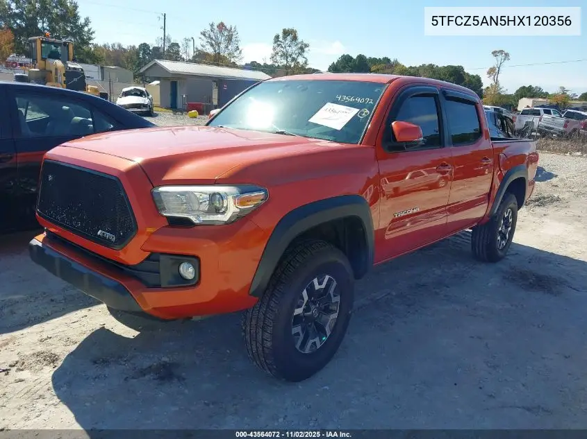 5TFCZ5AN5HX120356 2017 Toyota Tacoma Trd Off Road