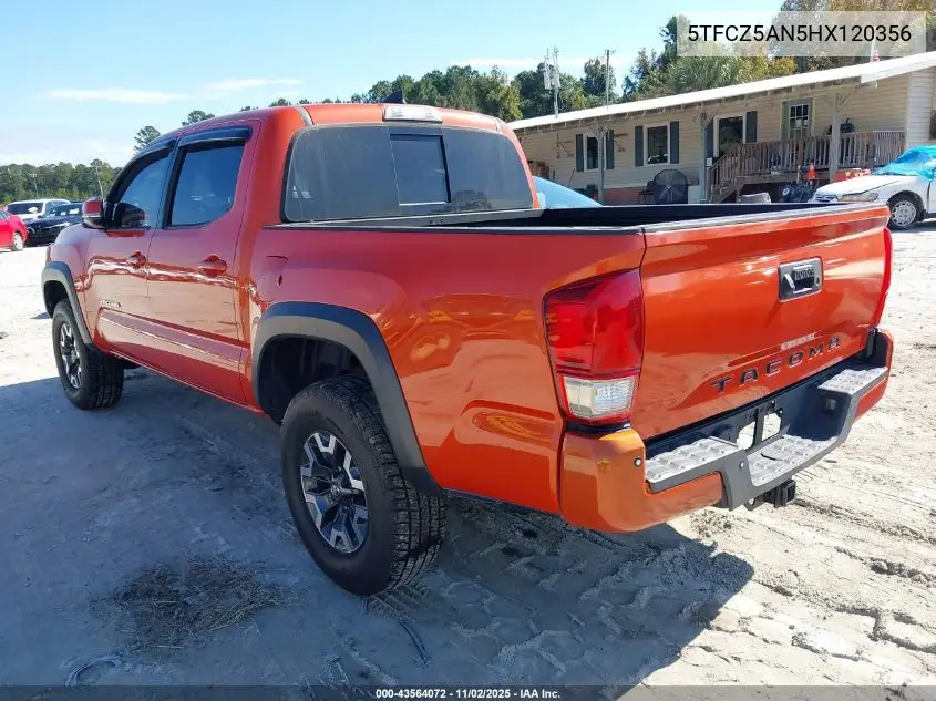 5TFCZ5AN5HX120356 2017 Toyota Tacoma Trd Off Road