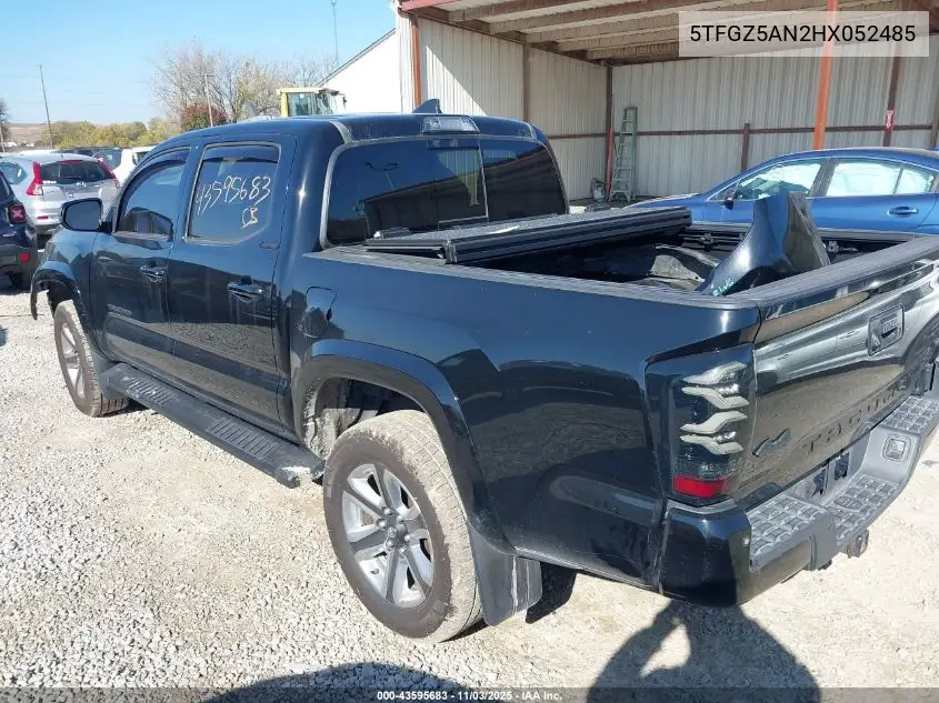 5TFGZ5AN2HX052485 2017 Toyota Tacoma Limited