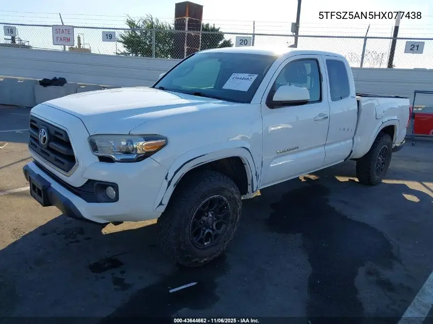 5TFSZ5AN5HX077438 2017 Toyota Tacoma Sr5 V6