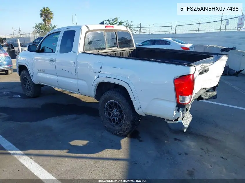 5TFSZ5AN5HX077438 2017 Toyota Tacoma Sr5 V6