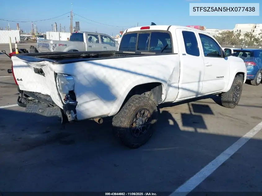 5TFSZ5AN5HX077438 2017 Toyota Tacoma Sr5 V6