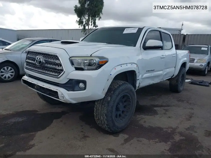 3TMCZ5AN5HM078728 2017 Toyota Tacoma Trd Sport