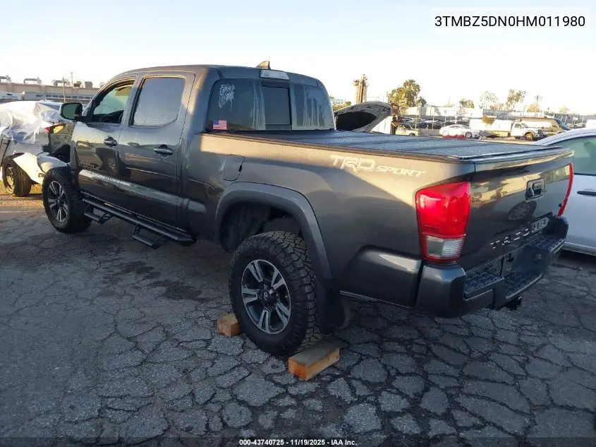 3TMBZ5DN0HM011980 2017 Toyota Tacoma