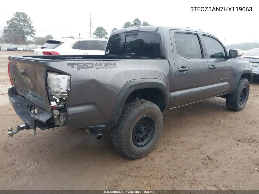 5TFCZ5AN7HX119063 2017 Toyota Tacoma Trd Off Road
