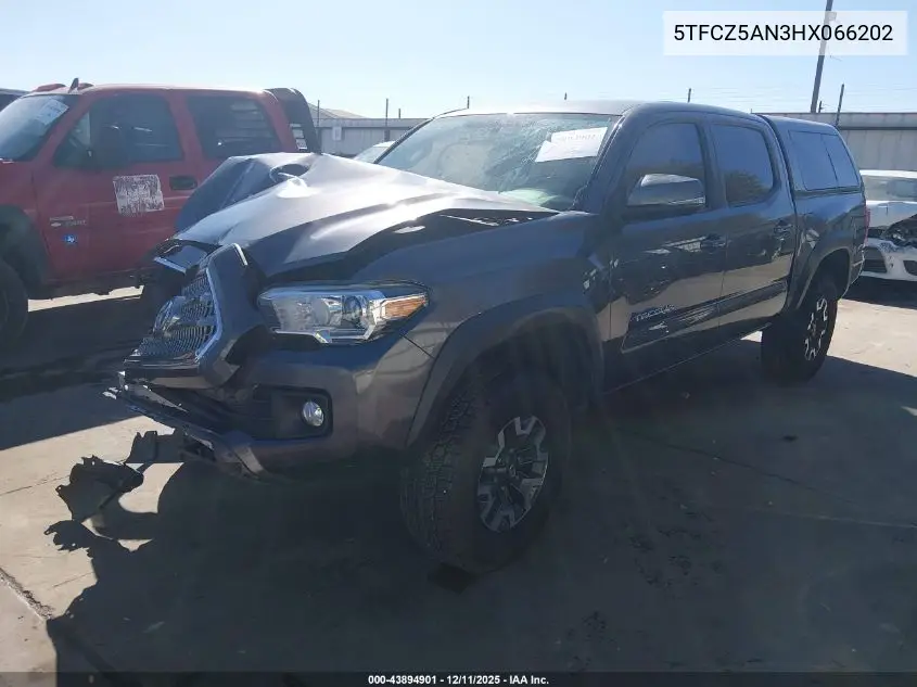 5TFCZ5AN3HX066202 2017 Toyota Tacoma Trd Off Road