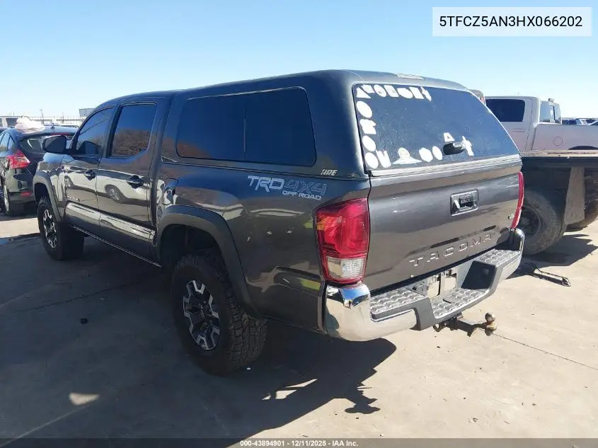 5TFCZ5AN3HX066202 2017 Toyota Tacoma Trd Off Road