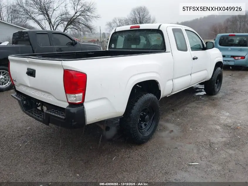 5TFSX5ENXHX049926 2017 Toyota Tacoma Sr