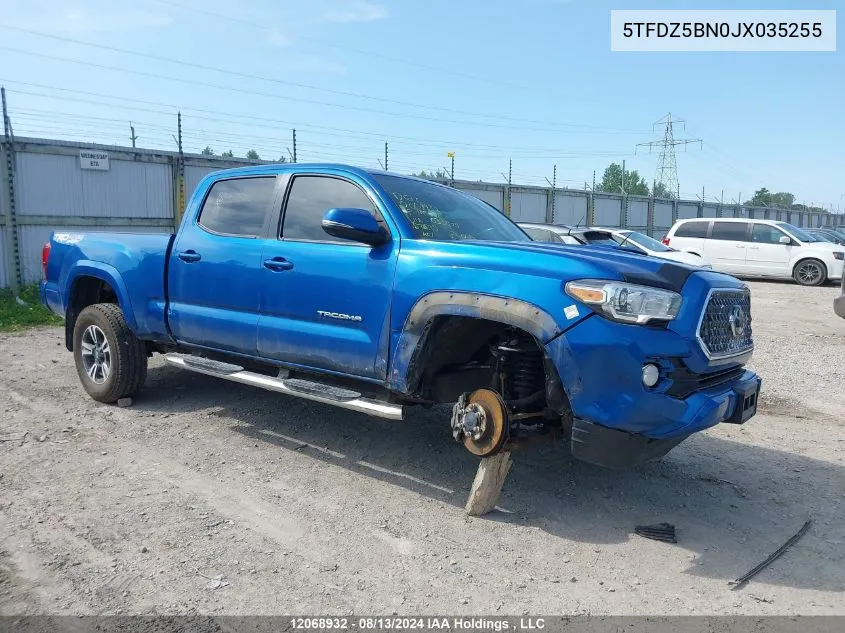 2018 Toyota Tacoma Dbl Cab/Sr5/Trd Sport/Or VIN: 5TFDZ5BN0JX035255 Lot: 12068932