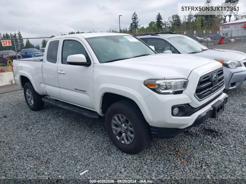 5TFRX5GN3JX112351 2018 Toyota Tacoma Sr5