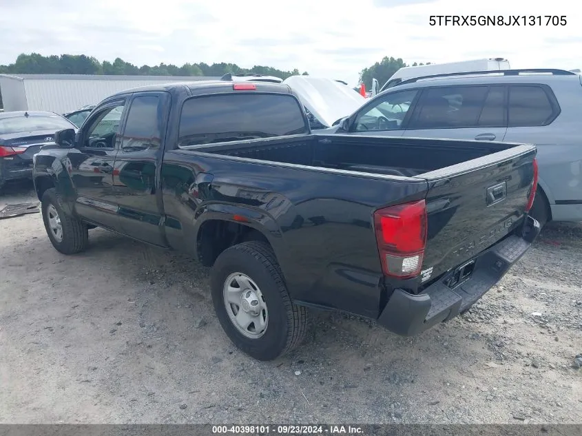 5TFRX5GN8JX131705 2018 Toyota Tacoma Access Cab/Sr/Sr5/Trd Spt