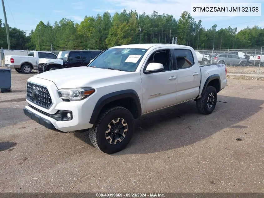 3TMCZ5AN1JM132158 2018 Toyota Tacoma Dbl Cab/Sr/Trdspt/Or/Pro