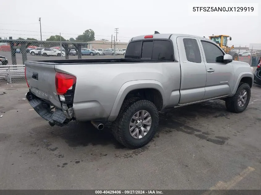 5TFSZ5AN0JX129919 2018 Toyota Tacoma Sr5 V6