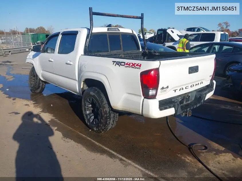 3TMCZ5AN1JM150451 2018 Toyota Tacoma Sr V6