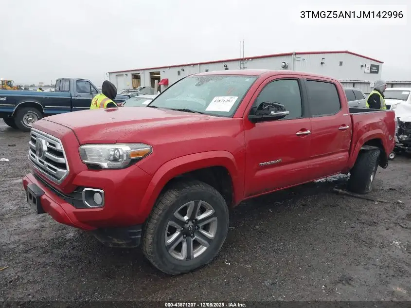 3TMGZ5AN1JM142996 2018 Toyota Tacoma Limited