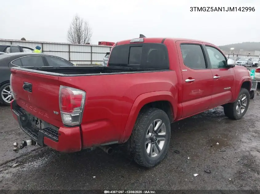 3TMGZ5AN1JM142996 2018 Toyota Tacoma Limited