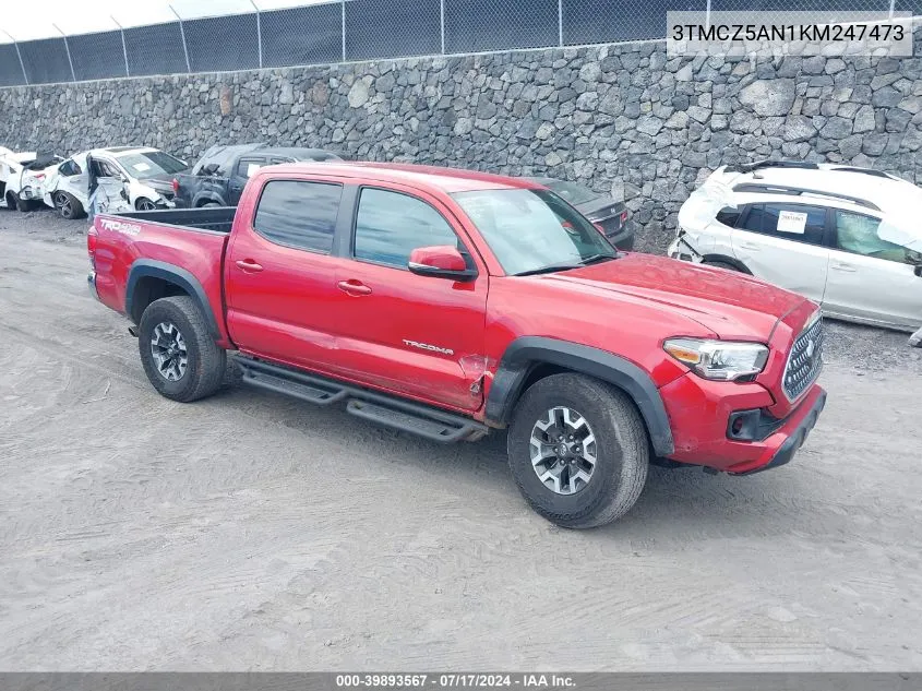 2019 Toyota Tacoma Trd Off Road VIN: 3TMCZ5AN1KM247473 Lot: 39893567