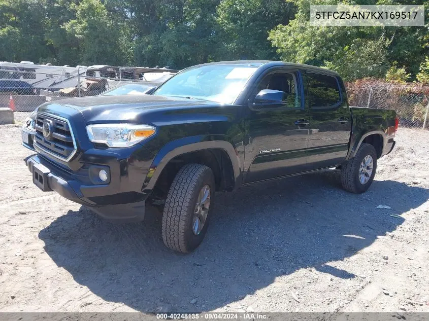 2019 Toyota Tacoma Sr5 V6 VIN: 5TFCZ5AN7KX169517 Lot: 40248135