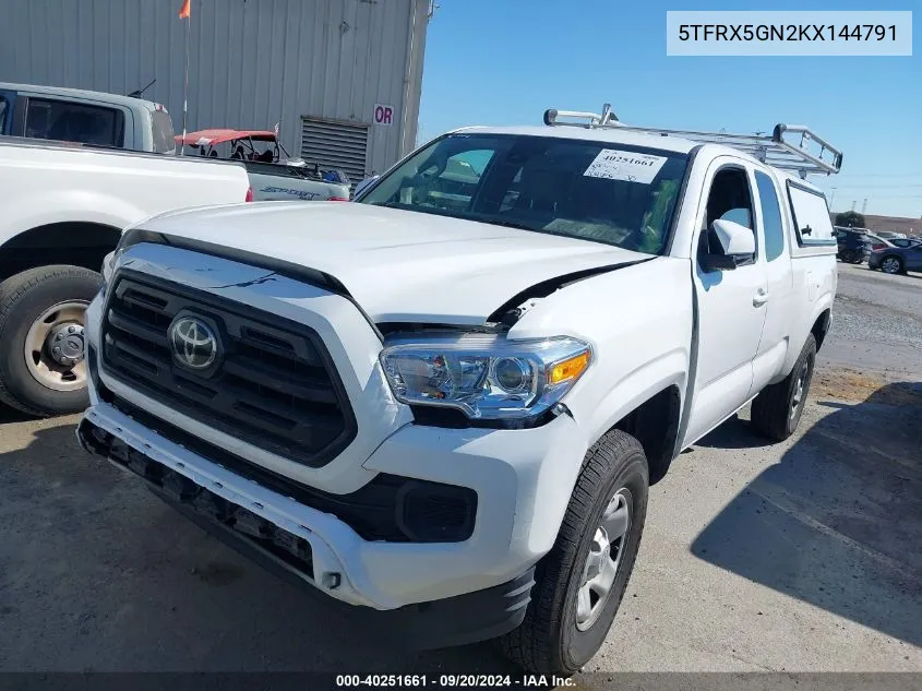 5TFRX5GN2KX144791 2019 Toyota Tacoma Sr