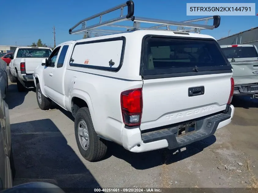 5TFRX5GN2KX144791 2019 Toyota Tacoma Sr